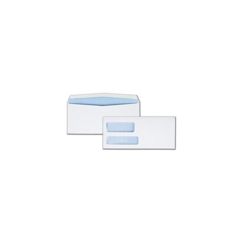 Quality Park Double Window Gum Closure Envelopes - Double Window - #9 - 8 7/8" Width x 3 7/8" Length - 24 lb - Gummed - Wove - 500 / Box - White