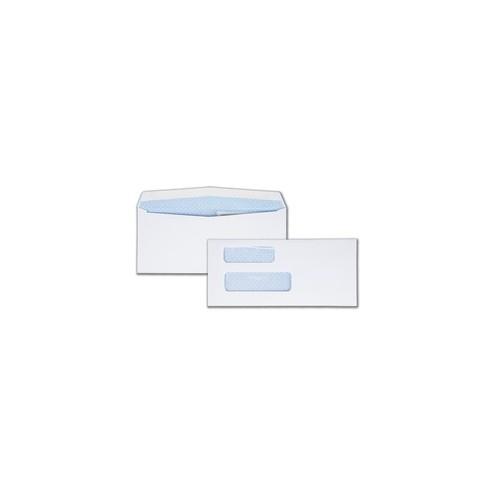 Quality Park Double Window Gum Closure Envelopes - Business - #9 - 8 7/8" Width x 3 7/8" Length - 24 lb - Wove - 500 / Box - White