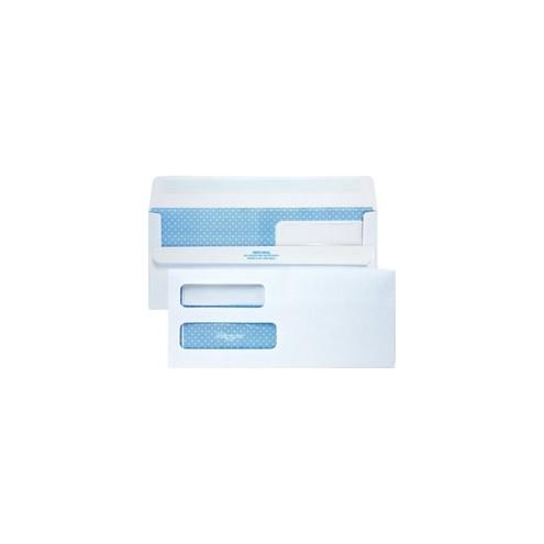 Quality Park Double Window Redi-Seal Envelopes - Security - #10 - 9 1/2" Width x 4 1/8" Length - 24 lb - Gummed - Wove - 500 / Box - White