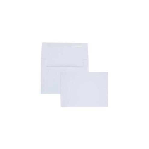 Quality Park Invitation Envelope - Announcement - #6 - 6 1/2" Width x 4 3/4" Length - 24 lb - Gummed - Paper - 100 / Box - White