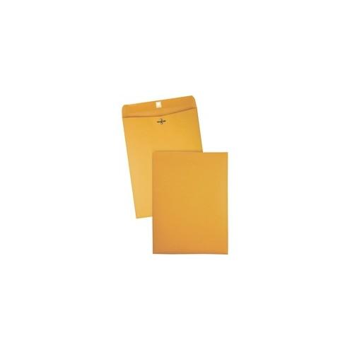 Quality Park Gummed Kraft Clasp Envelopes - Clasp - #90 - 9" Width x 12" Length - 28 lb - Gummed - Kraft - 100 / Box - Kraft