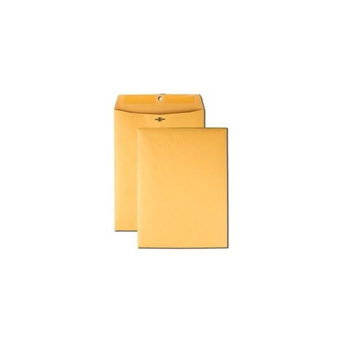 Quality Park High Bulk 9x12 Kraft Clasp Envelopes - Clasp - 9" Width x 12" Length - Gummed - Kraft - 100 / Box - Brown Kraft