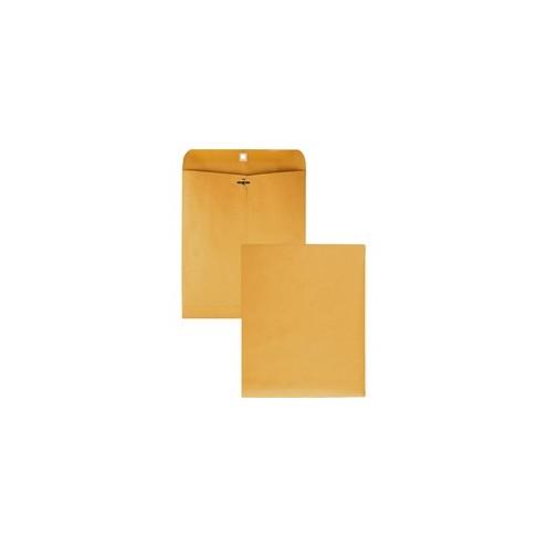 Quality Park Gummed Kraft Clasp Envelopes - Clasp - #95 - 10" Width x 12" Length - 28 lb - Gummed - Kraft - 100 / Box - Kraft