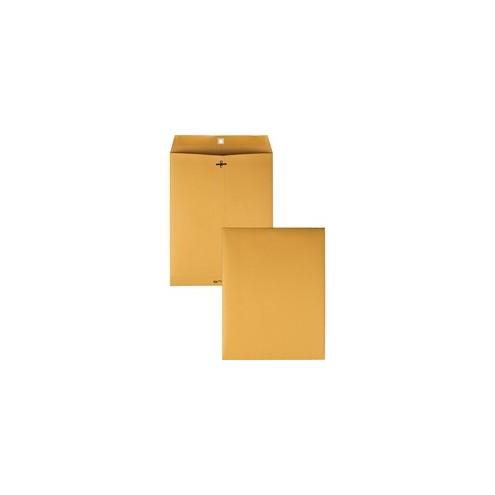 Quality Park Gummed Kraft Clasp Envelopes - Clasp - #97 - 10" Width x 13" Length - 28 lb - Gummed - Kraft - 100 / Box - Kraft