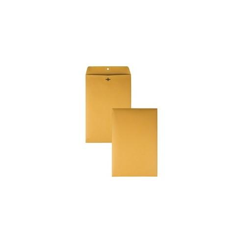 Quality Park Gummed Kraft Clasp Envelopes - Clasp - #98 - 10" Width x 15" Length - 28 lb - Gummed - Kraft - 100 / Box - Kraft