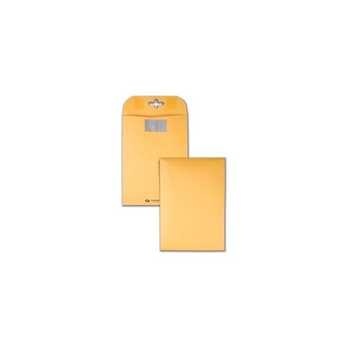 Quality Park Resealable Redi-Tac Clasp Envelopes - Clasp - 6" Width x 9" Length - Clasp - 100 / Box - Kraft