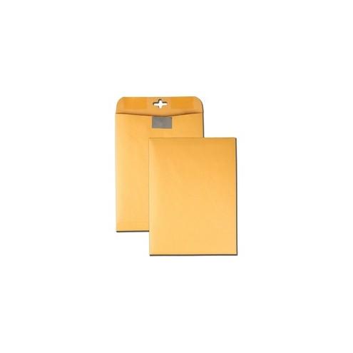 Quality Park Resealable Redi-Tac Clasp Envelopes - Clasp - 9" Width x 12" Length - Clasp - 100 / Box - Kraft