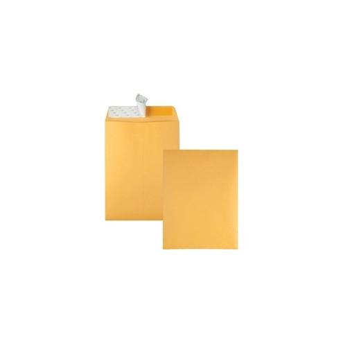 Quality Park Redi-Strip Kraft Catalog Envelopes - Catalog - #10 1/2 - 9" Width x 12" Length - 28 lb - Self-sealing - Kraft - 100 / Box - Kraft