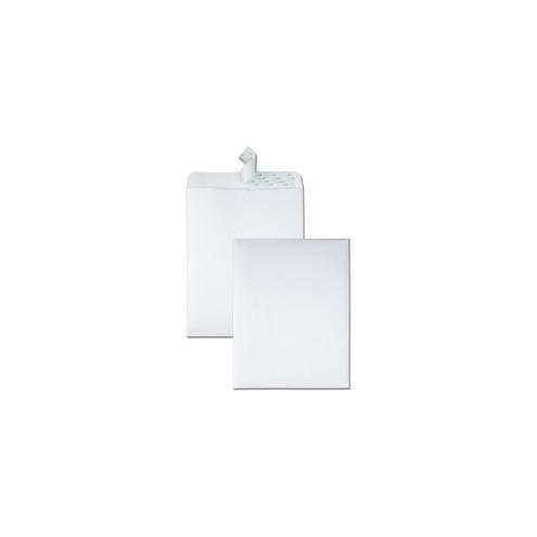 Quality Park Redi-Strip Plain Catalog Envelopes - Catalog - #13 1/2 - 10" Width x 13" Length - 28 lb - Peel & Seal - Wove - 100 / Box - White