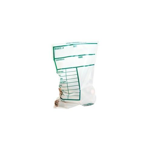 Quality Park Cash Transmittal Bags with Redi-Strip - 6" Width x 9" Length - White - 100/Pack - Transporting