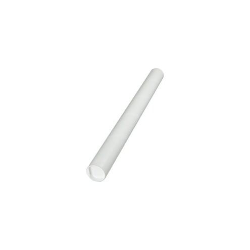 Quality Park White Kraft Fiberboard Mailing Tubes - 18" Length - 2" Diameter - Removable End Caps - Fiberboard, Kraft - 25 / Carton - White