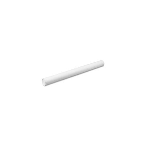 Quality Park White Kraft Fiberboard Mailing Tubes - 24" Length - 3" Diameter - Removable End Caps - Fiberboard, Kraft - 25 / Carton - White