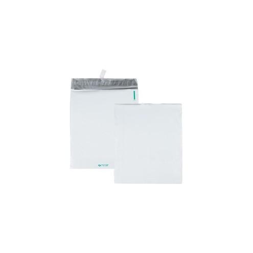 Quality Park Open-End Poly Expansion Mailers - Expansion - 11" Width x 13" Length - 2" Gusset - Self-sealing - Polyethylene - 100 / Carton - White