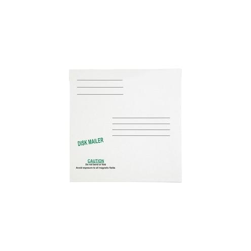 Quality Park 5 1/4" Economy Disk Mailers - Disc/Diskette - 6" Width x 5 7/8" Length - Paperboard - 10 / Pack - White