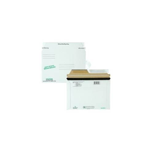 Quality Park Economy Disk/CD Mailers - CD/DVD - 6" Width x 8 5/8" Length - Self-sealing - Fiberboard - 25 / Box - White