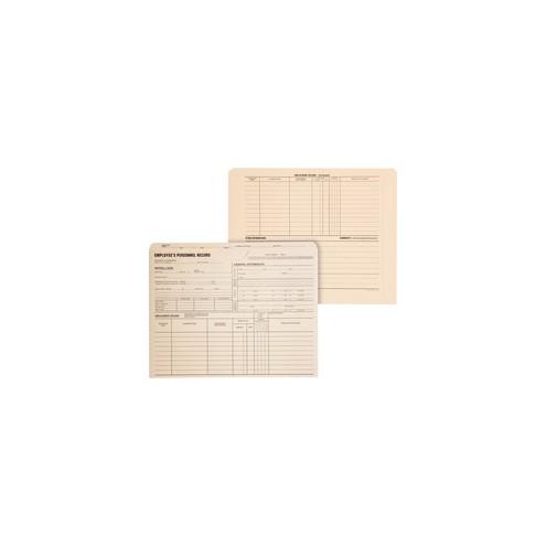 Quality Park Employee's Personnel Record Files - 9 1/2" x 11 3/4" Sheet Size - 11 pt. Folder Thickness - Manila - 100 / Box