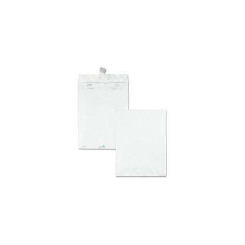 Quality Park Flap-Stik Open-end Envelopes - Catalog - #10 1/2 - 9" Width x 12" Length - 14 lb - Peel & Seal - Tyvek - 100 / Box - White