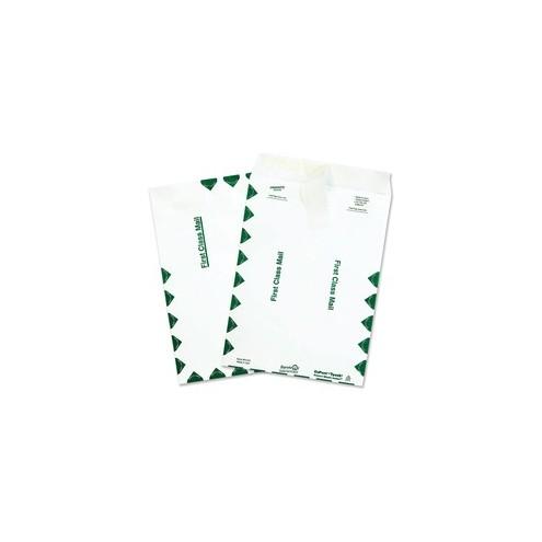 Quality Park Survivor Tyvek First Class Envelopes - First Class Mail - #10 1/2 - 9" Width x 12" Length - 14 lb - Peel & Seal - Tyvek - 100 / Box - White