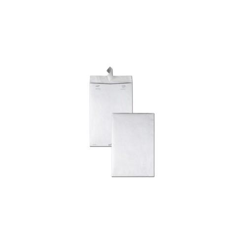 Quality Park Flap-Stik Open-end Envelopes - Catalog - 10" Width x 15" Length - 14 lb - Peel & Seal - Tyvek - 100 / Box - White