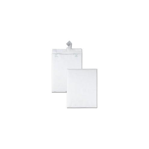 Quality Park Flap-Stik Open-end Envelopes - Catalog - #15 1/2 - 12" Width x 15 1/2" Length - 14 lb - Peel & Seal - Tyvek - 100 / Box - White