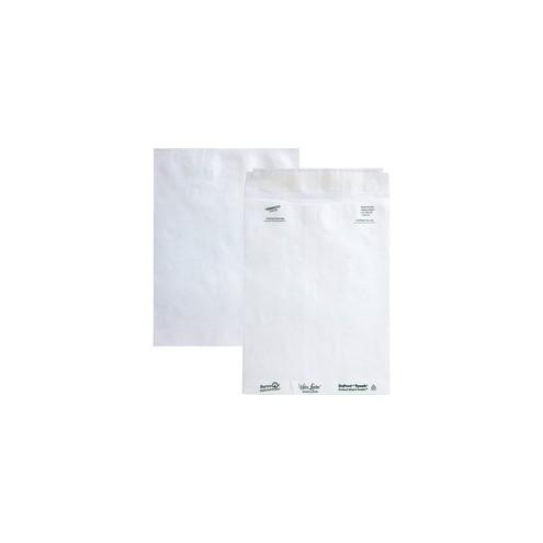 Quality Park White Leather Tyvek Plain Envelopes - Catalog - 9" Width x 12" Length - 14 lb - Self-sealing - Tyvek - 100 / Box - White