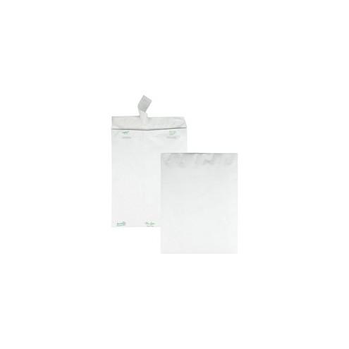 Quality Park White Leather Tyvek Plain Envelopes - Catalog - 10" Width x 13" Length - 14 lb - Self-sealing - Tyvek - 100 / Box - White