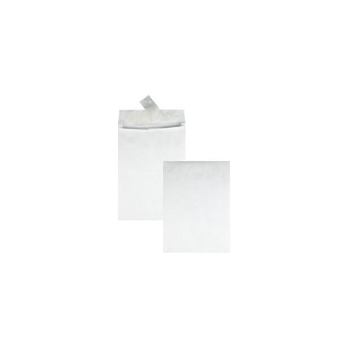 Quality Park Tyvek Open-End Expansion Envelopes - Expansion - 10" Width x 13" Length - 1 1/2" Gusset - 18 lb - Self-sealing - Tyvek - 100 / Carton - White