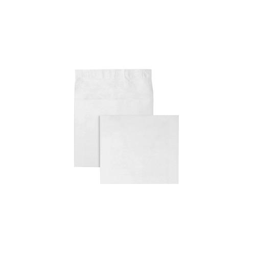 Quality Park Tyvek Heavyweight Expansion Envelopes - Expansion - 10" Width x 15" Length - 2" Gusset - 18 lb - Self-sealing - Tyvek - 100 / Carton - White