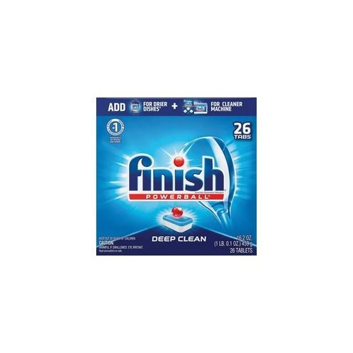 Finish Powerball Dishwasher Tabs - Tablet - 26 / Box - Red, White, Blue