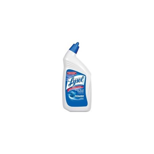 Professional Lysol Power Toilet Bowl Cleaner - Liquid - 32 fl oz (1 quart) - Wintergreen Scent - 12 / Carton - Blue, Green