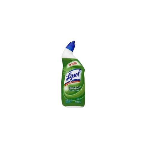 Lysol Bleach Toilet Bowl Cleaner - 24 fl oz (0.8 quart) - Bottle - 12 / Carton - Green