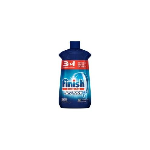 Finish Jet-Dry Rinse Aid - 8.45 oz (0.53 lb) - Bottle - 8 / Carton - Blue