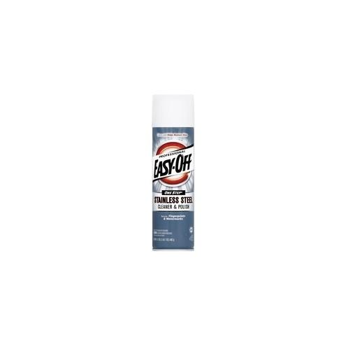 Easy-Off Stainless Steel Cleaner/Polish - Aerosol - 17 fl oz (0.5 quart) - Can - 6 / Carton - Clear