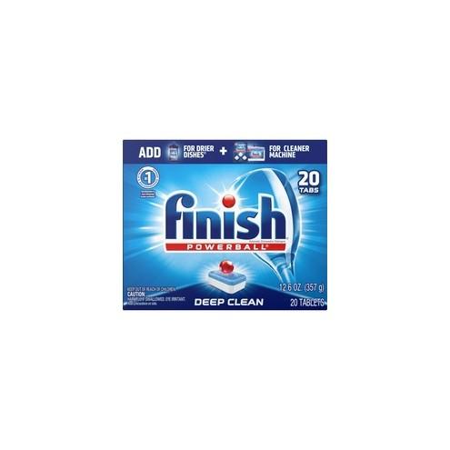 Finish Dishwasher Tablets - Tablet - Fresh Scent - 20 / Box - 160 / Carton - White