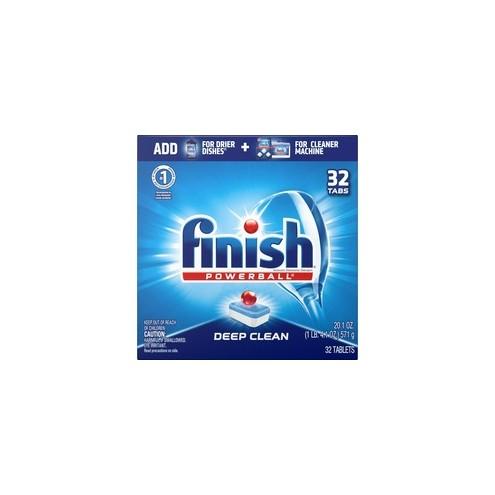 Finish Powerball Dishwasher Tabs - Tablet - 32 / Box - Red, White, Blue