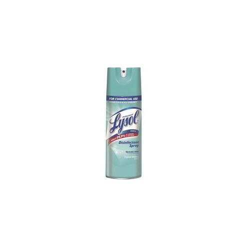Lysol Crystal Waters Disinfectant Spray - Ready-To-Use Aerosol - 12.5 fl oz (0.4 quart) - Crystal Waters Scent - 12 / Carton
