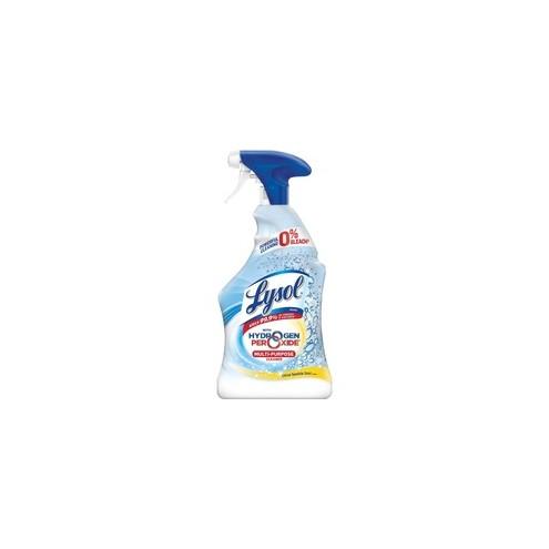 Lysol&reg; with Hydrogen Peroxide Multi-Purpose Cleaner - Citrus Sparkle Zest - 22 oz. - Liquid - 22 fl oz (0.7 quart) - Citrus Sparkle Zest Scent - 12 / Carton - Blue, White