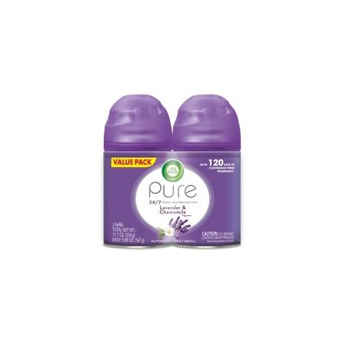 Air Wick Lavender Refill Pack - 6.17 oz - Lavender, Chamomile - 60 Day - 6 / Carton - Odor Neutralizer