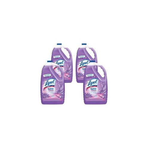 Lysol Clean/Fresh Lavender Cleaner - Liquid - 144 fl oz (4.5 quart) - Clean & Fresh Lavender Orchid Scent - 4 / Carton - Purple