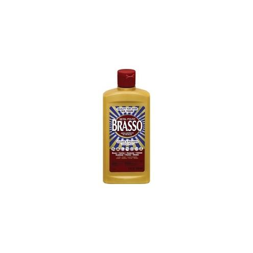 Brasso Metal Polish - Liquid - 8 fl oz (0.3 quart) - Bottle - 8 / Carton - Tan