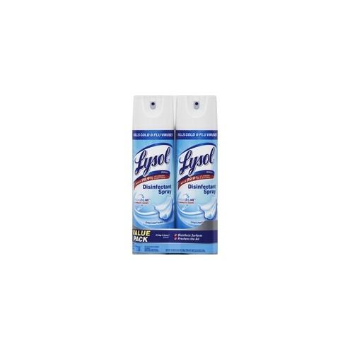 Lysol Disinfectant Spray - Spray - 19 fl oz (0.6 quart) - Crisp Linen Scent - 12 / Carton - Clear