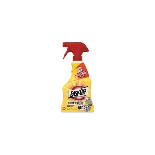 Easy-Off Kitchen Degreaser - Spray - 16 fl oz (0.5 quart) - Lemon Scent - 6 / Carton - Clear