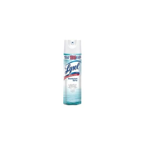 Lysol Light Disinfectant Spray - Spray - 19 fl oz (0.6 quart) - Crystal Waters Scent - 6 / Carton - Clear