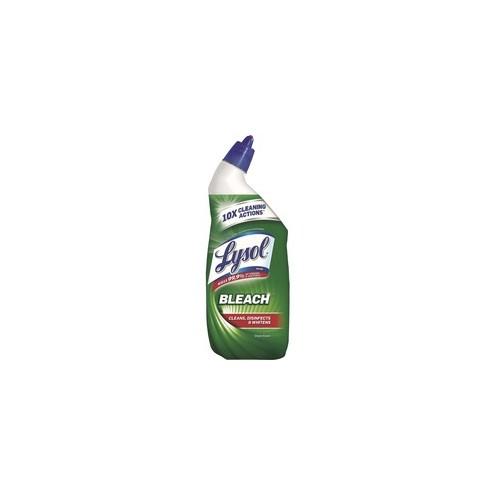 Lysol Bleach Toilet Bowl Cleaner - 24 fl oz (0.8 quart) - Bottle - 1 Each - Blue