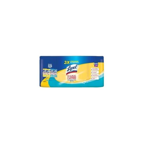 Lysol Disinfecting Wipes Pack - Wipe - Lemon Lime Blossom, Ocean Fresh Scent - 80 / Canister - 960 / Carton - White
