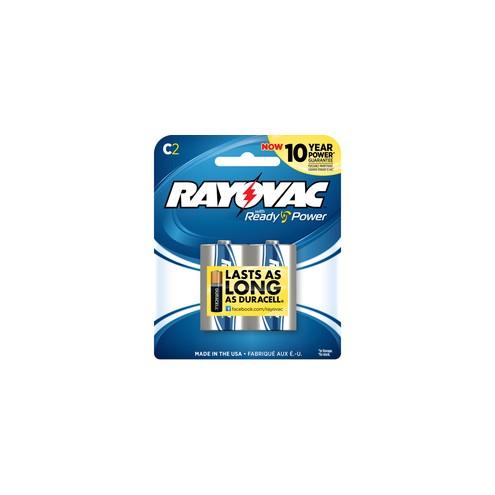 Rayovac 814-2F Mercury Free Alkaline Batteries, C 2 Pack - For Multipurpose - C - 1.5 V DC - Alkaline - 2