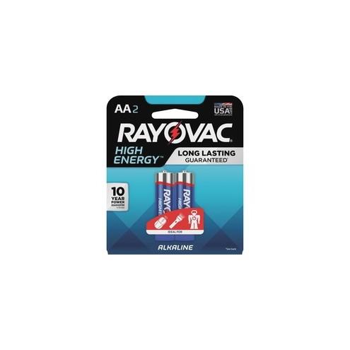 Rayovac High Energy Alkaline AA Batteries - For Multipurpose - AA - Alkaline - 2 / Pack