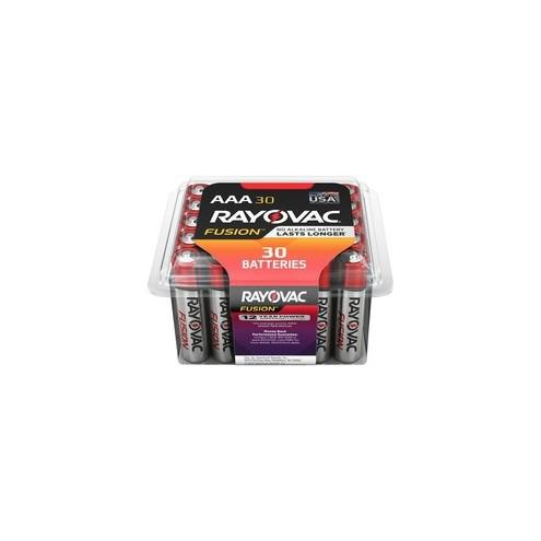 Rayovac Fusion Alkaline AAA Batteries - For Multipurpose - AAA - Alkaline - 30 / Pack