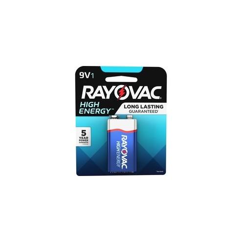 Rayovac Alkaline 9 Volt Battery - For Multipurpose - 9 V DC - Alkaline - 1 / Pack