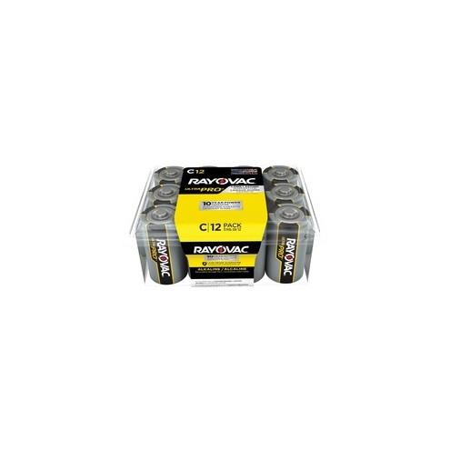 Rayovac Ultra Pro Alkaline C Batteries - For Multipurpose - C - 1.5 V DC - Alkaline - 12 / Pack